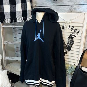 Black Hoodie with Blue Jumpman Logo